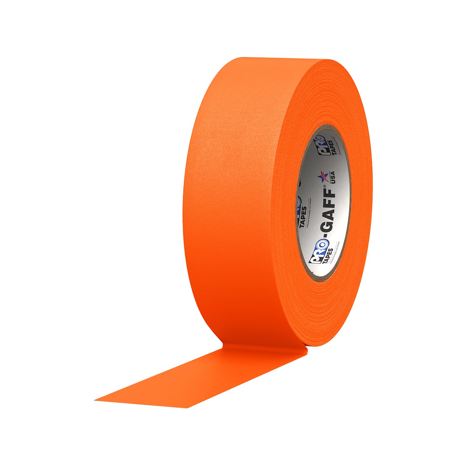 2" Width ProTapes Pro Gaff Premium Matte Cloth Gaffer's Tape With Rubber Adhesive, 50 yds Length x, Fluorescent Orange (Pack of 1)