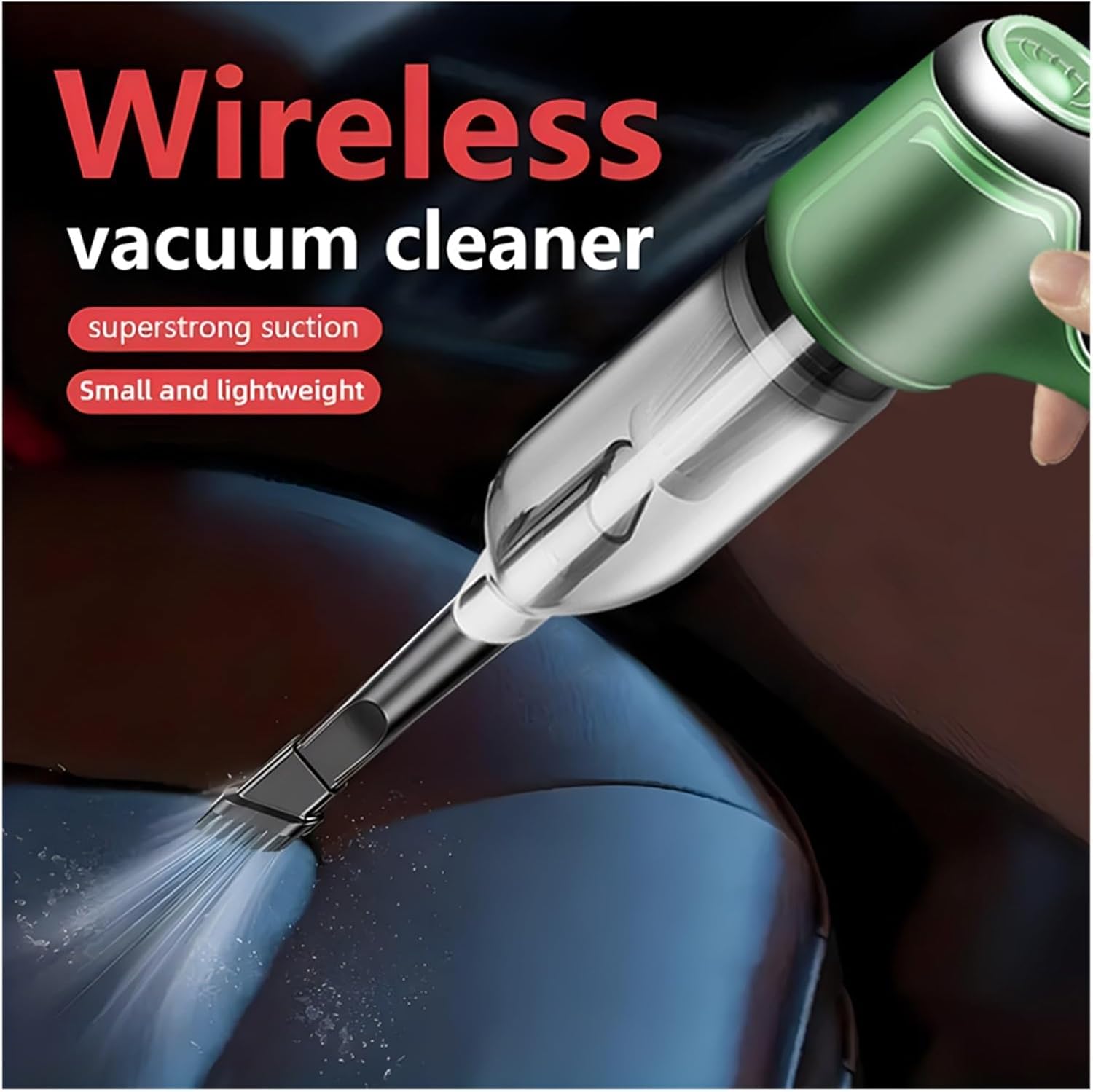 Fit for Cordless Car Vacuum Cleaner - Multi-Function Handheld Collector with Blowing and Suction for Home Use(Green)