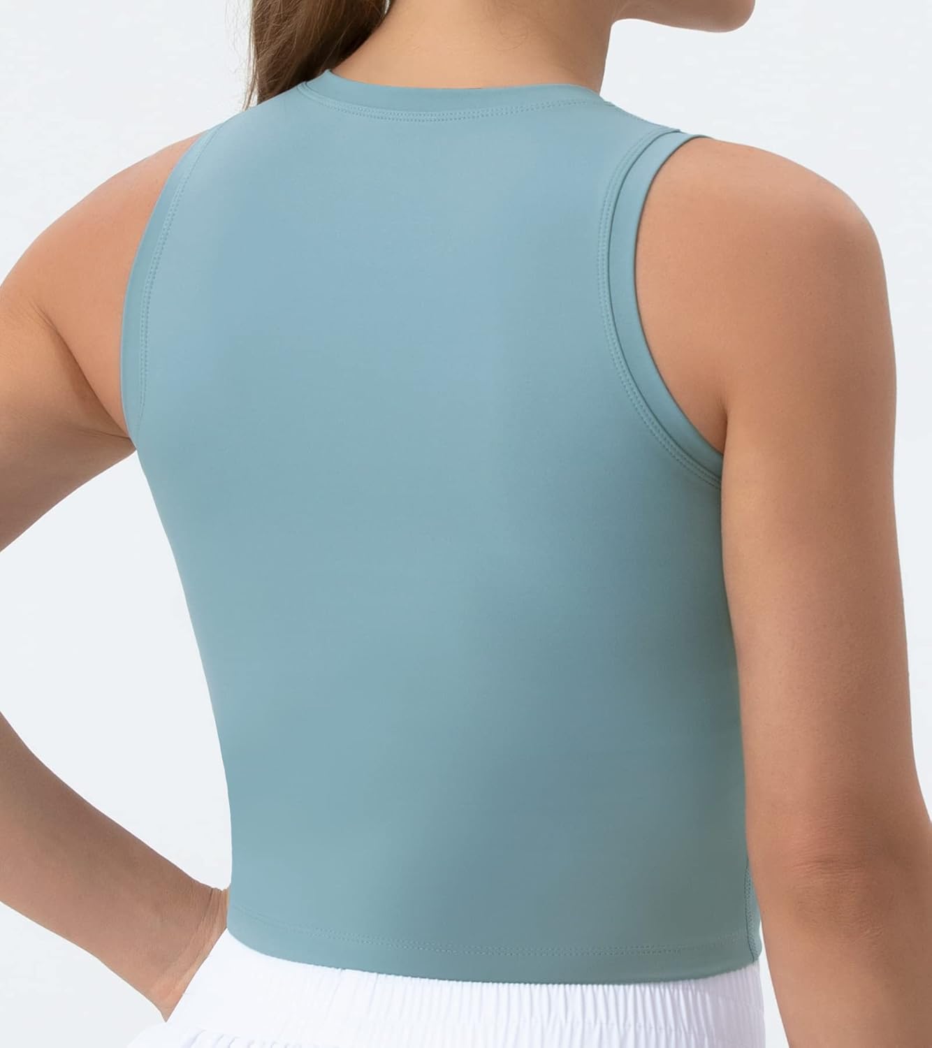 THE GYM PEOPLE Women's Workout Crop Tops Sleeveless Yoga Running Shirts Athletic Tank Top No Padding - Image 3