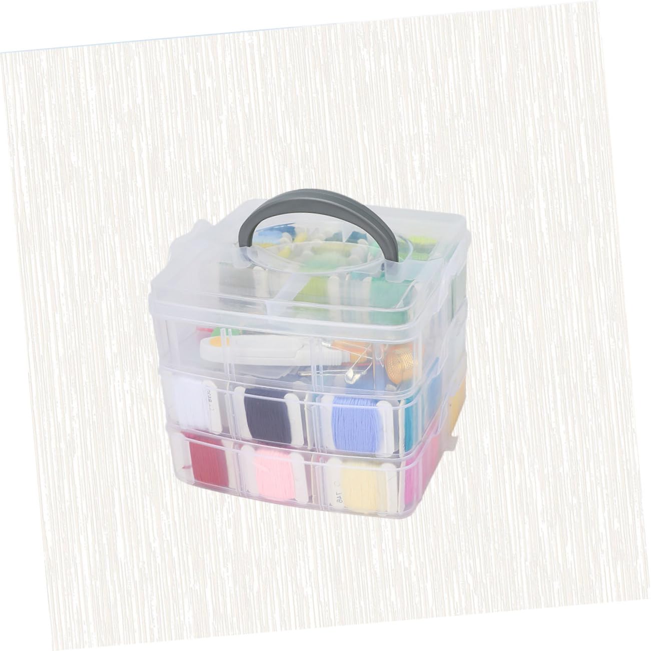 DECORNIJIA Kit Herramientas Bordado Tablero Bobinado Accesorios Caja Almacenamiento Punto De Cruz Mujeres Niñas