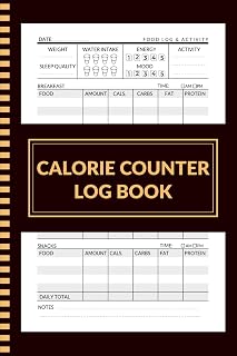 Calorie Counter Log Book: Calorie tracking journal for Weight Loss, Track Meals, Calories, Carbs, Fat & Protein Intake, Food Diary Journal for Daily Calorie Counting