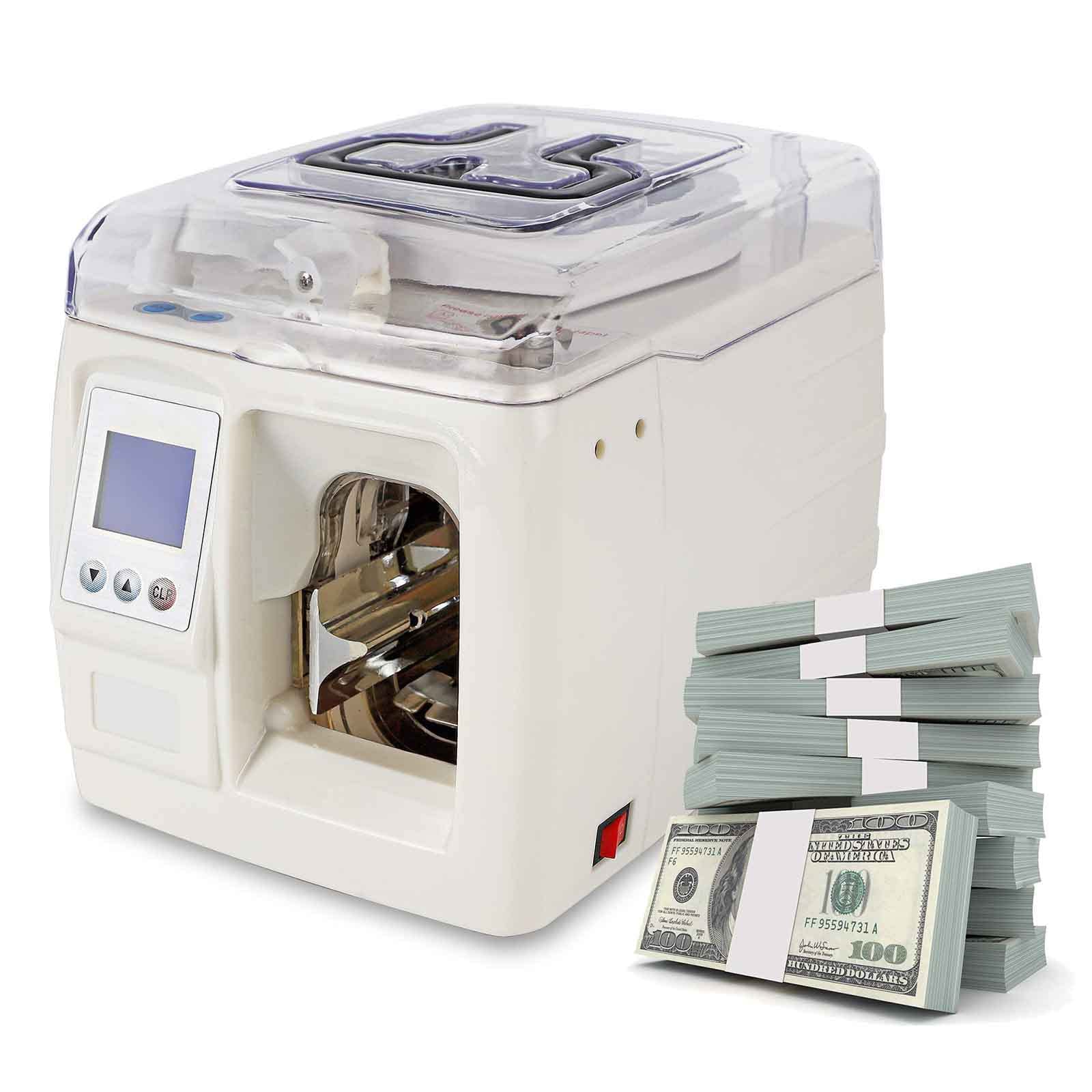 FHRKA Money Binder Bill Bundling Strapping Machine Paper Currency Bundle Equipment Banknote Binding Machine Currency Tie Binding