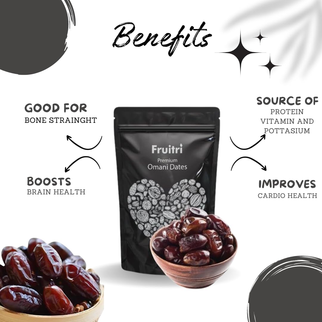 Fruitri Omani Fard Dates Khajur 500g, Softest Dates from Oman, Energy Booster, Healthy Superfoods 2
