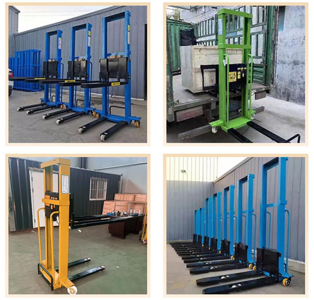 Elektryczny Podnośnik Paletowy, Elektryczny Wózek Widłowy (48 V 15 Ah), Wózek Podnoszący 1433 Lbs, Wysokość Podnoszenia 1,6 M,Do Wyposażenia Magazynowego, Załadunku Ciężarówek