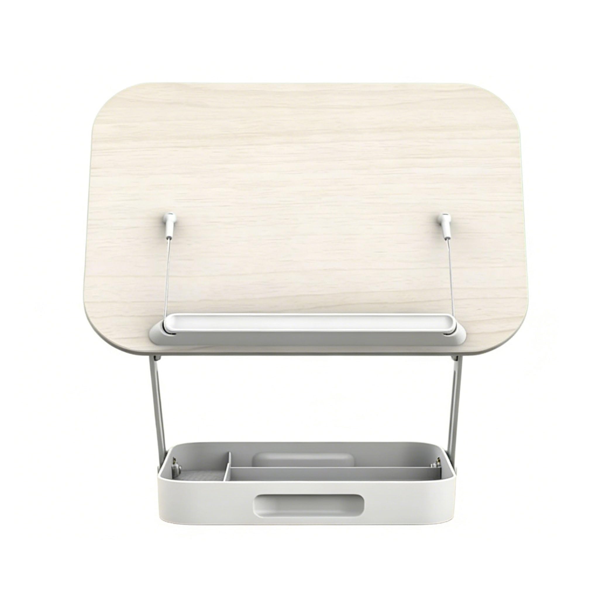 Supports de livre avec rangement, supports de livre de cuisine en bois pour comptoir, support de lecture réglable pour bureau multifonction