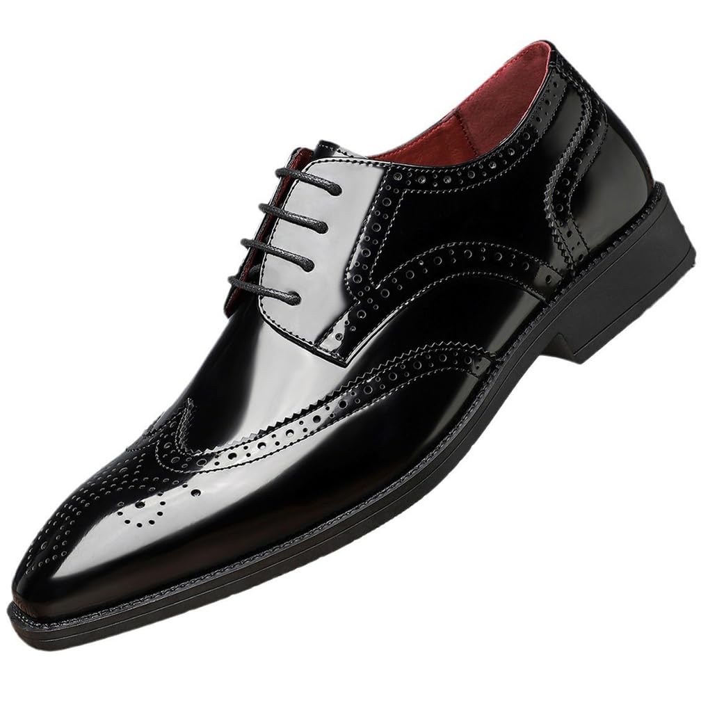 Uomo Brogue Scarpe Eleganti Pelle Scarpe Formali