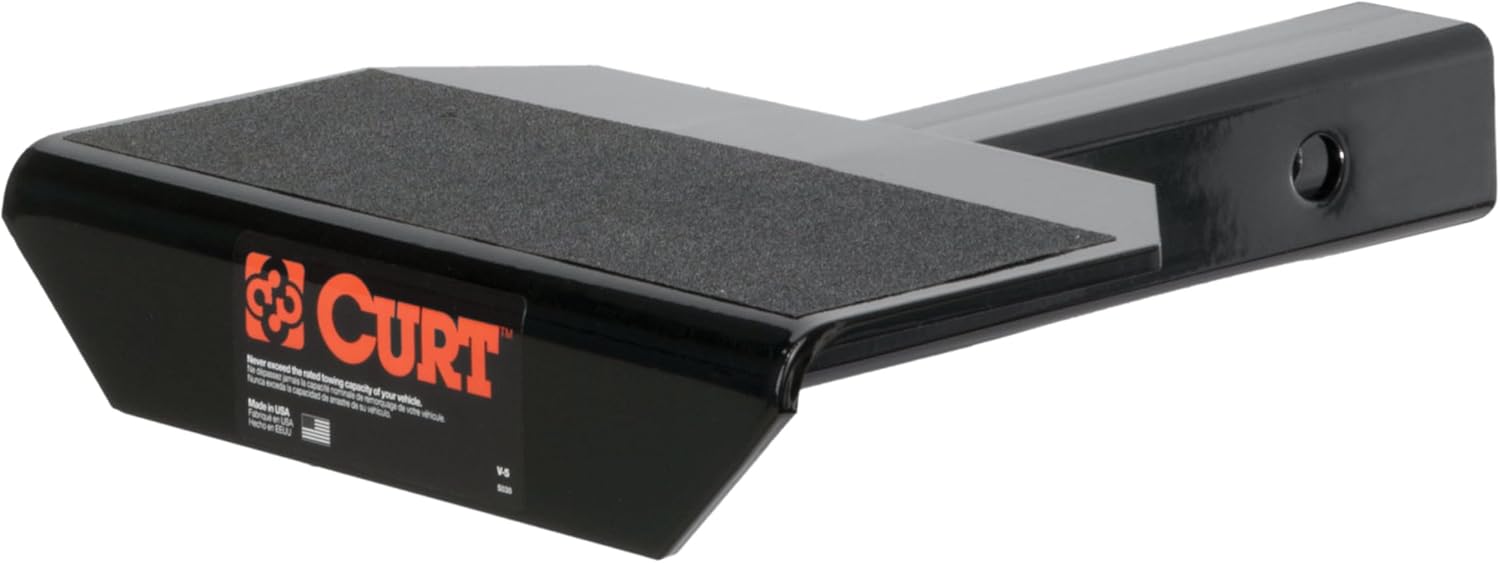 CURT 31001 10-3/4-Inch Non-Skid Trailer Hitch Step for 2-Inch Receiver