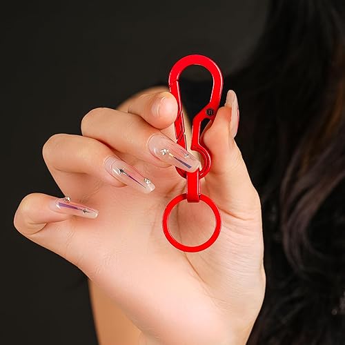 Miniatura 3 de KeyUnity KM01 Titanio EDC Llavero Clip con abrebotellas, Mosquetón de liberación rápida Llavero Soporte para Hombres