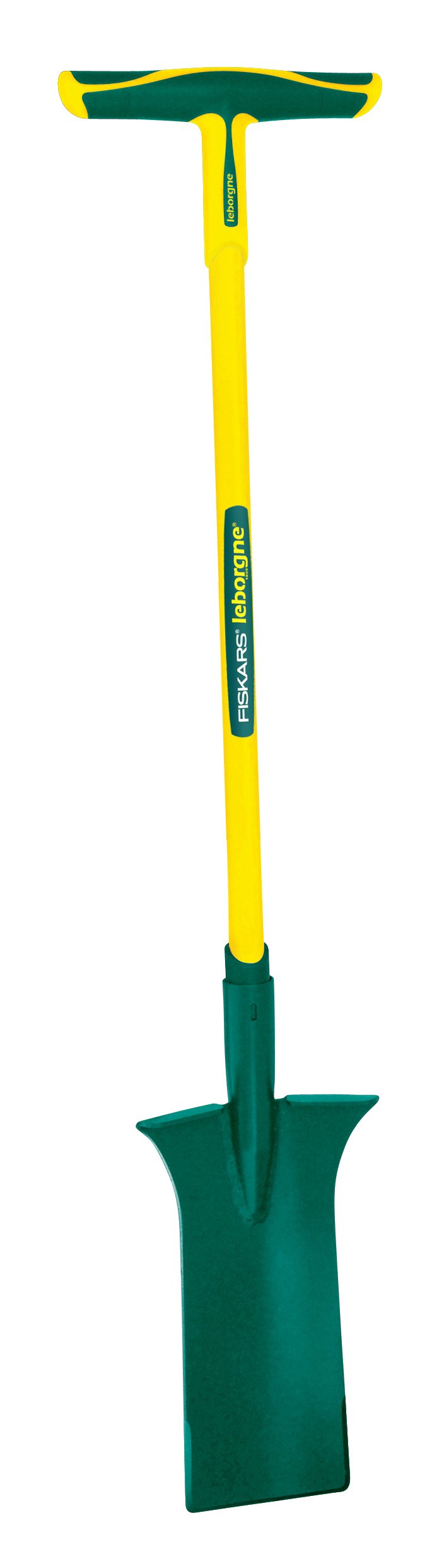 Leborgne, Louchet d'Arrachage Pro, Manche Tri-Matière En T, Tête Acier Au Carbone, Longueur Lame: 36 cm, Poignée béquille tri-matière extra large (25 cm), Bord d’attaque affûté sur les 3 faces
