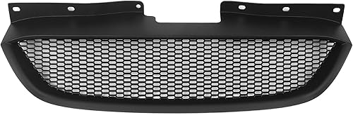 Miniatura 4 de Parachoques delantero parrilla parrilla cubierta para Hyundai Genesis Coupe 2008-2012 negro mate negro brillante fibra de carbono aspecto