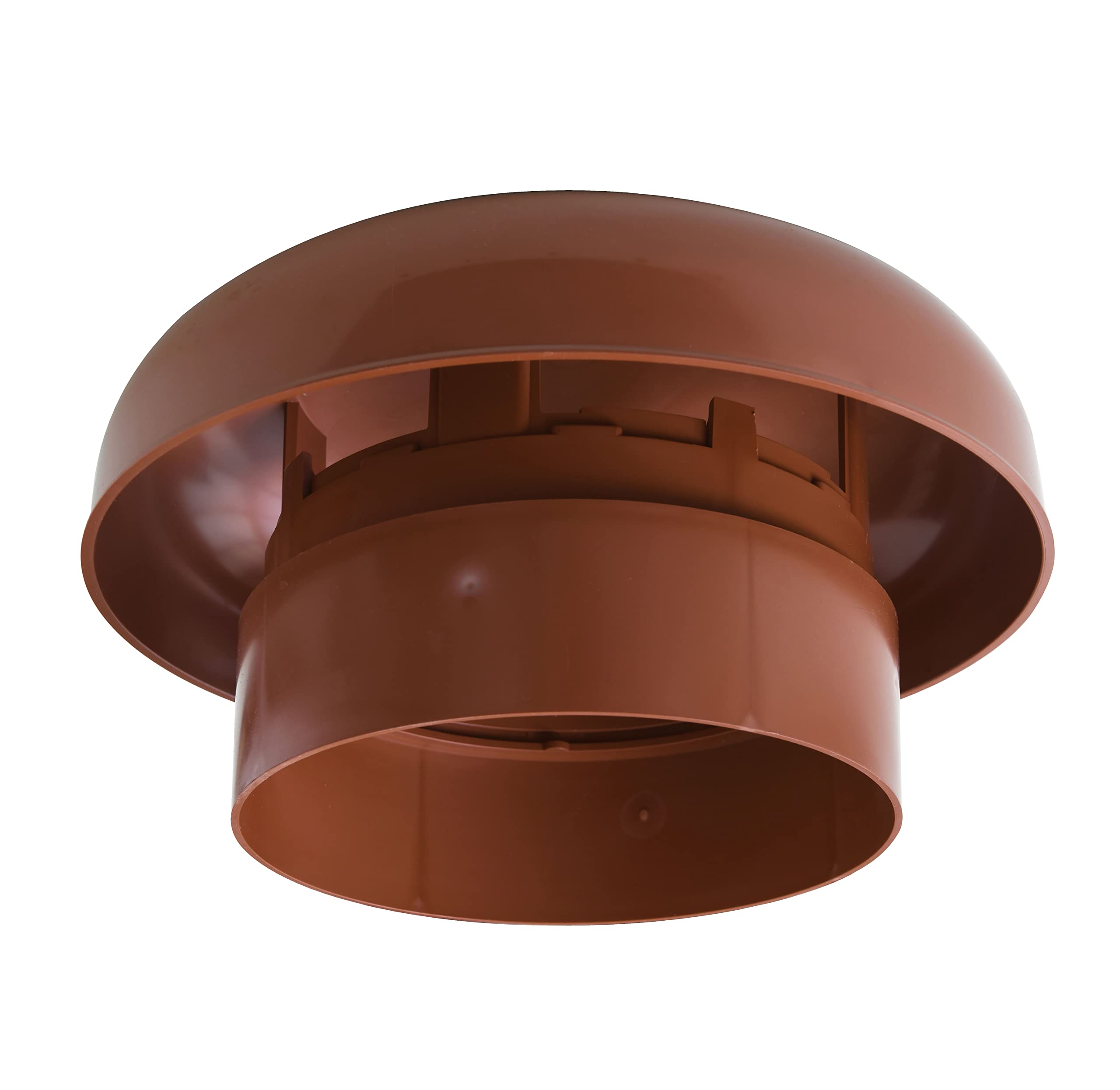 First Plast CDV200T - Gorro de ventilación con cabeza de salador, sin red, color rojo teja, diámetro interior de 200 mm
