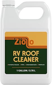 Ziollo RV Roof Cleaner - Fast-Acting Formula for EPDM & TPO Rubber, Fiberglass & Metal Roofs - Natural Citrus Outdoor Cleaner - Stain Remover for RV Exterior - 1 Gallon
