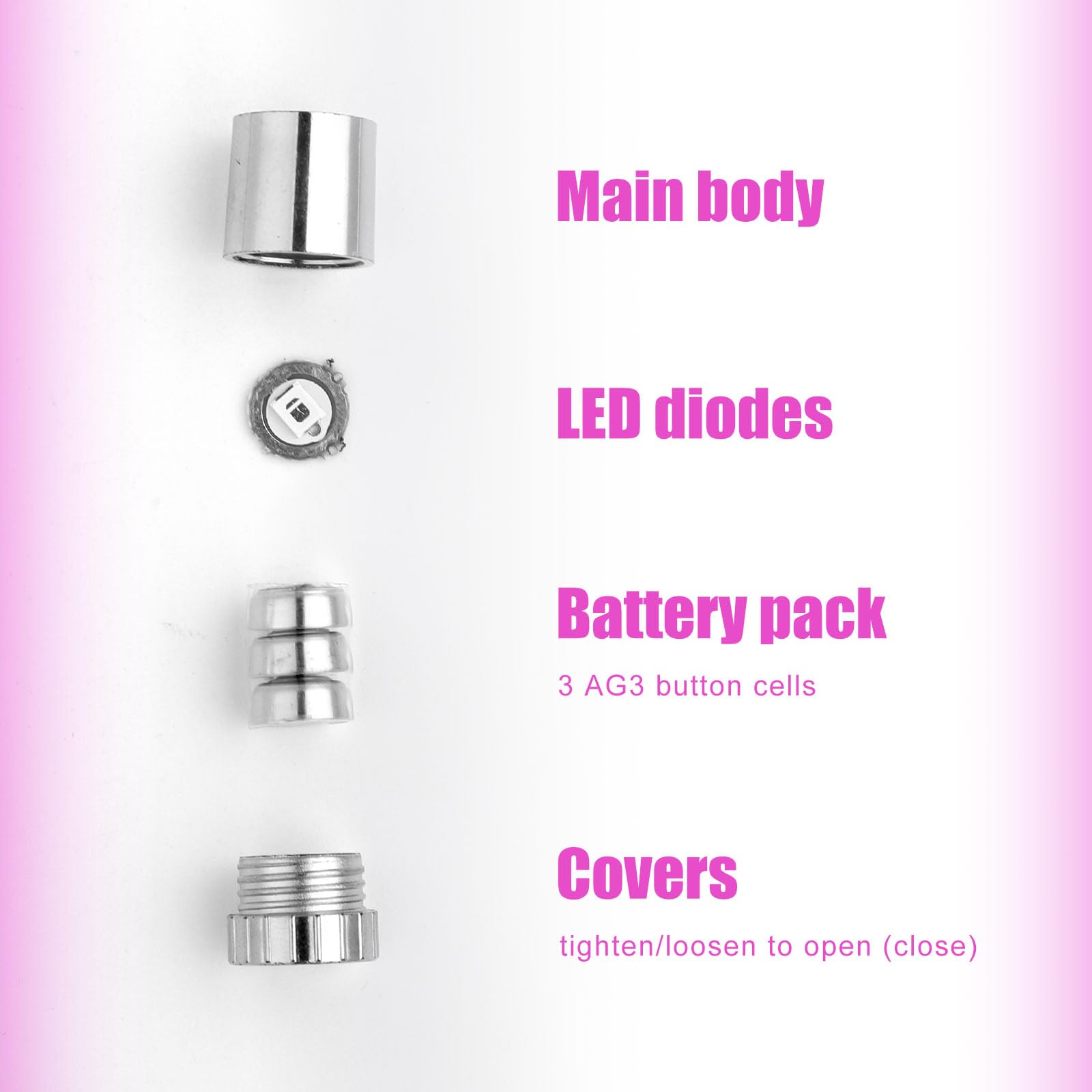 10pcs LED Mini Lights, Plastic Mini Electric Lights for Dollhouse Included Battery Adhesive Backing Dollhouse Accessories for Paper Lantern Party Decoration Crafts (Slow-Motion Rainbow Flash) - 4