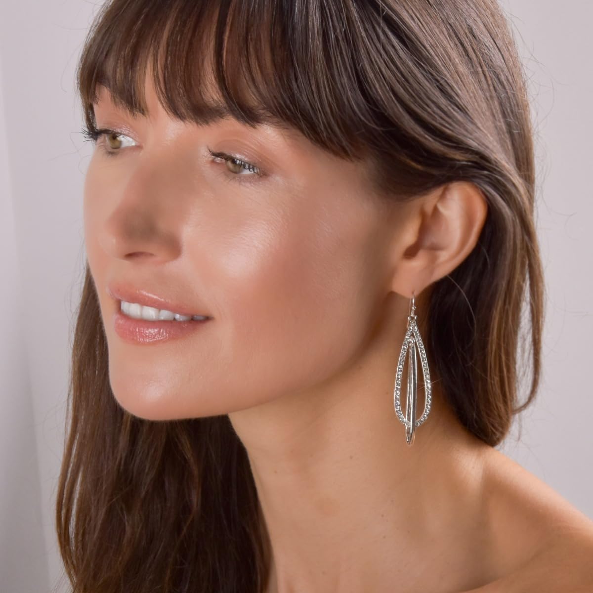 Simulated Diamond Teardrop Dangle Earrings for Women - Cubic Zirconia Crystal Long Dangling Earrings - Image 2