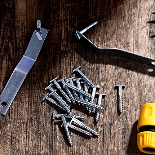 Image of 206 Pcs Security Picture Hangers Set, 200 T Head Screws and 6 Hardened Wrenches, Anti Theft Frame Locking Hardware for Hotel Museum Gallery