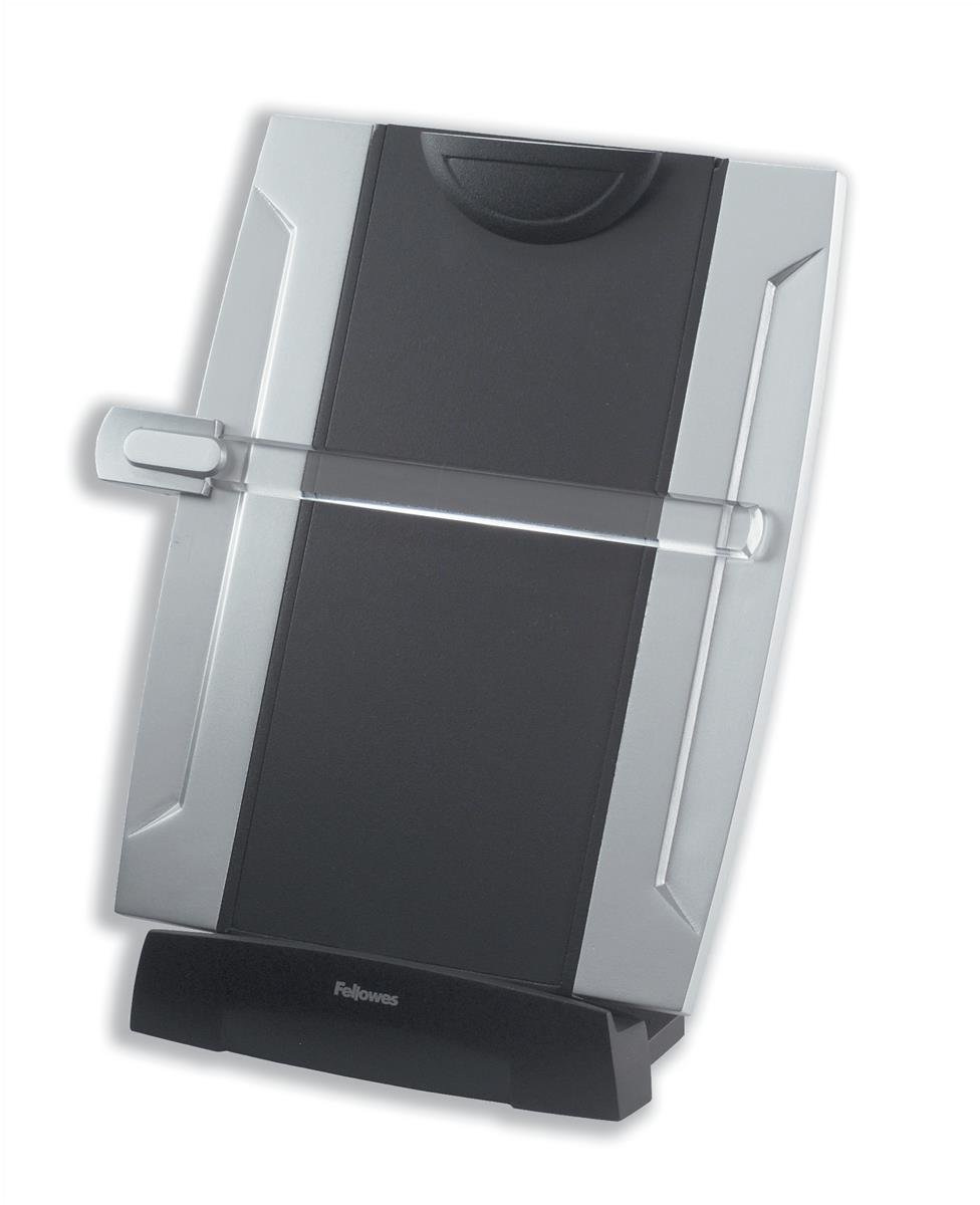 Fellowes Konzepthalter mit Memoboard hält bis zu 150 Blatt schwarz/silber
