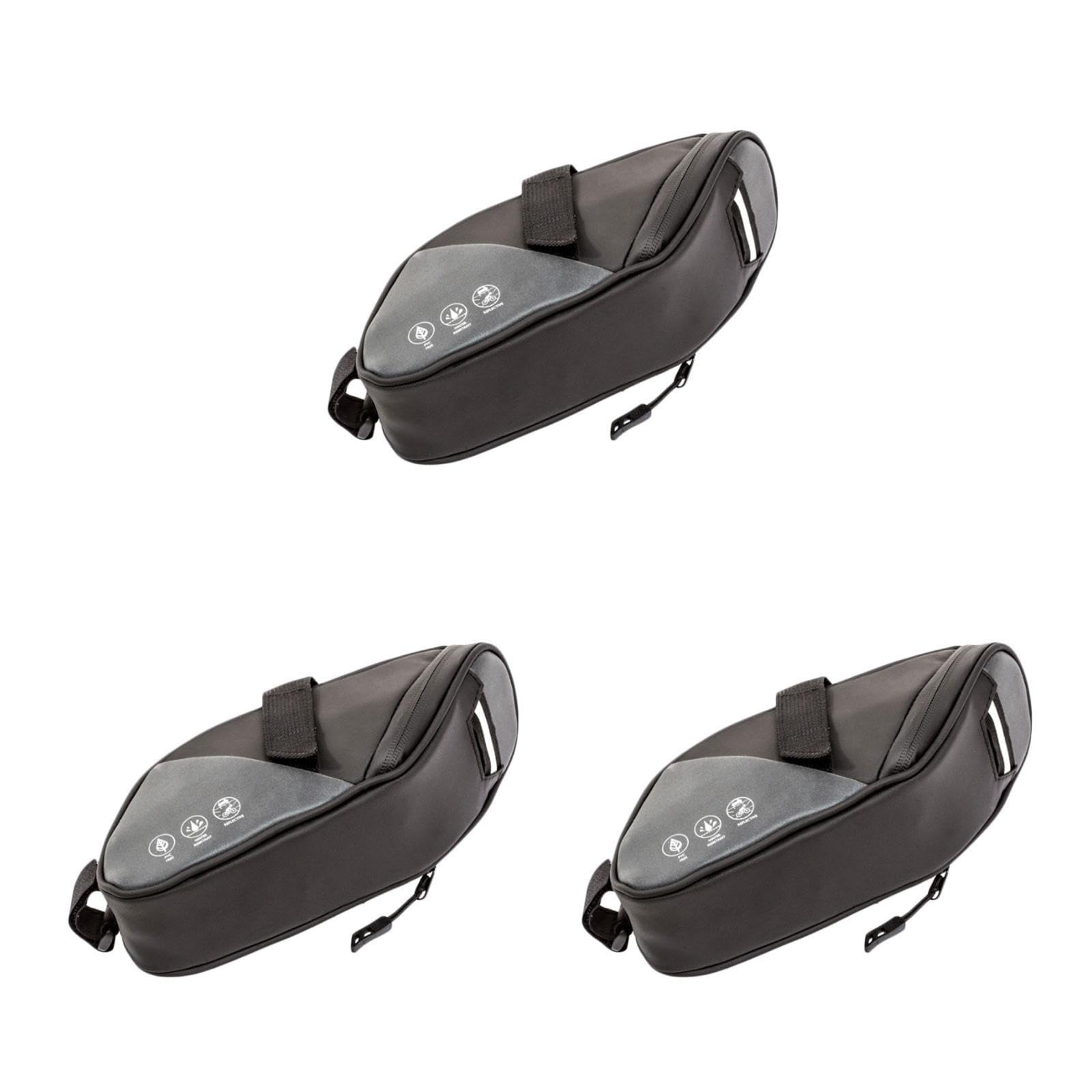 BESPORTBLE 3piezas Bolsa Trasera para Bicicleta Bolsa De Sillín Diseño Reflectante para Ciclismo y Senderismo Fácil De Instalar y Resistente Rasguños