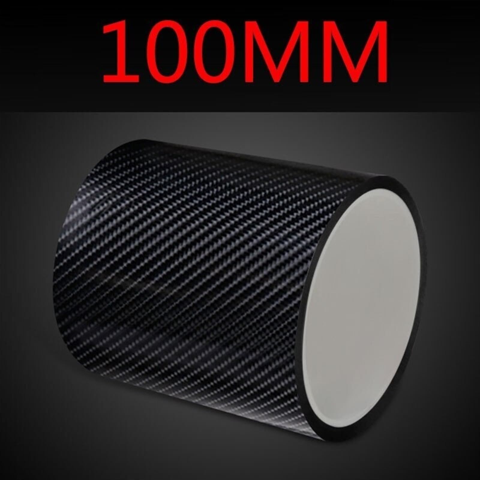 Protector de Parachoques de Coche Pegatinas para Coche con diseño de Fibra de Carbono en Color Negro Brillante Resistentes al Agua 3D/6D de Fibra de Carbono, para Parachoques de Puerta(10cm,10m)