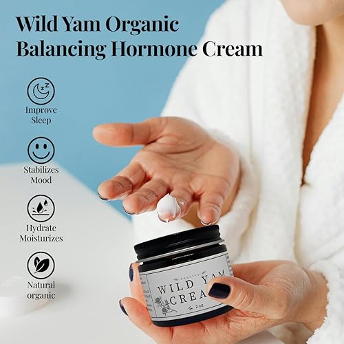 Miniatura 2 de Crema de ñame silvestre, crema de ñame silvestre orgánica para el equilibrio hormonal, sudores nocturnos naturales para hombres y mujeres que