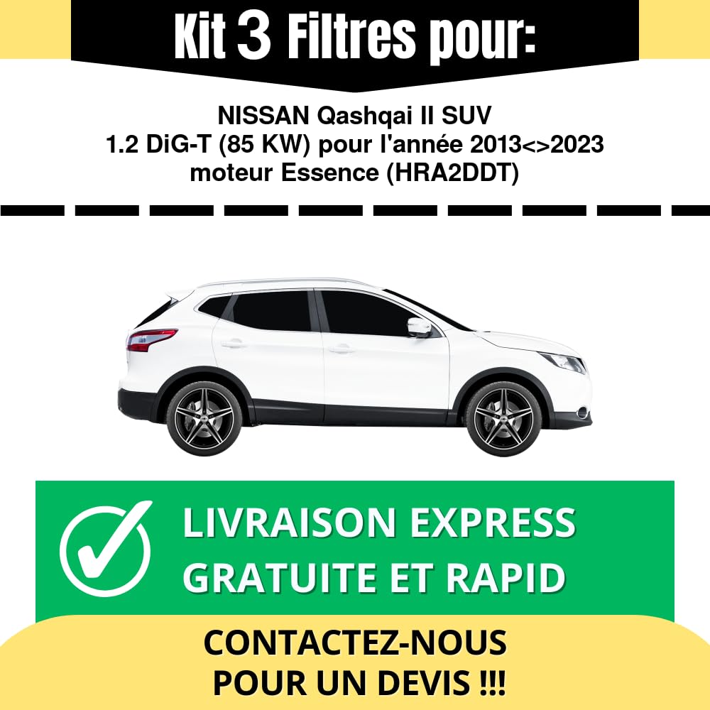 KIT TAGLIANDO NISSAN Qashqai J11 Dal 2014 1.5 Dci 110 Cv 4 Filtri Originali EUR 92,00 - IT