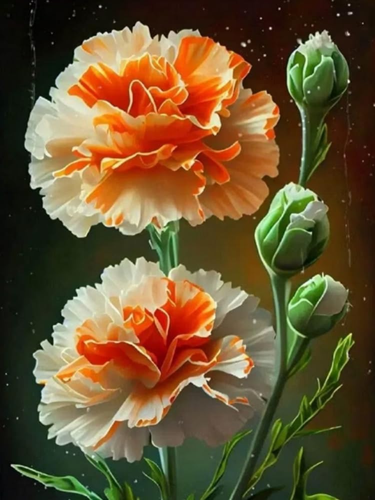 NAHUIGOOD Cross Stitch Kit，– 11Ct Stamped Embroidery Set for Adults & Beginners, Needlepoint Pattern, DIY Art for Home Decor & Gifts Flowers11Ct40X50Cm