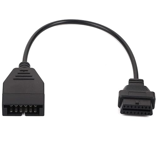 OBD Adaptador OBD1 12 Pines a OBD2 16 Pines Cable Adaptador Macho a Hembra Cable de Extensión de Diagnóstico de Coche Universal BD II Adaptador
