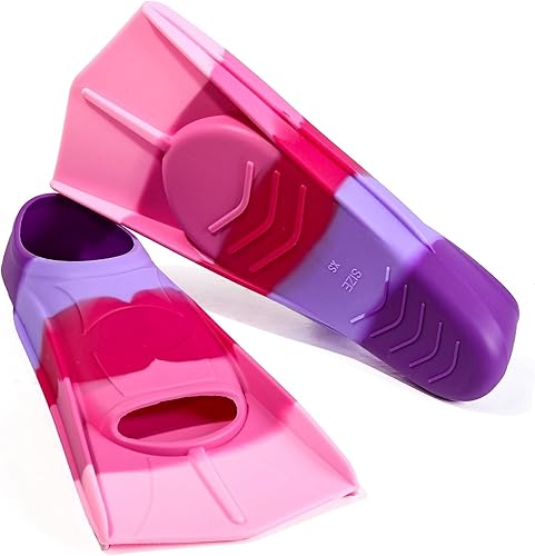 Miniatura 6 de Aletas de natación para niños, aletas cortas para niños, aletas de natación para entrenamiento de natación para niños y niñas principiantes