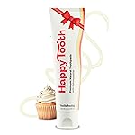 Happy Tooth Hydroxyapatite Toothpaste, Fluoride Free, Natural Whitening for Kids, Toddlers and Adults, SLS Free, Enamel Safe, Dentist Formulated with Clean Ingredients, Vanilla Frosting Flavor, 3.4oz
