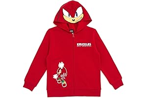 Sonic the Hedgehog Boys' Shadow and Knuckles Toddler-Kids' Fleece Zip-Up Hoodie