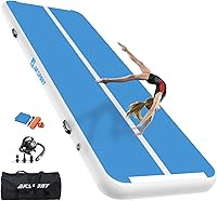 Vista 7 de AKSPORT - Tapete de aire para gimnasia o acrobacias, inflable, con bomba de aire para uso
