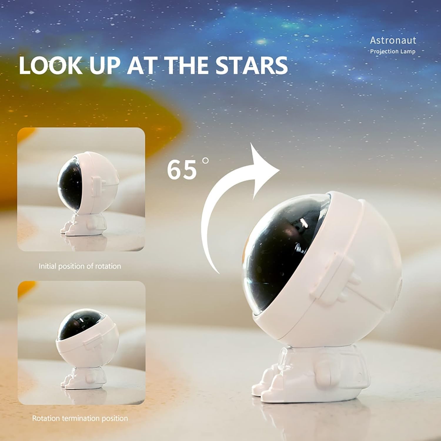 Veilleuse d'ambiance veilleuses projecteur d'étoiles Lampe de Nuit Galaxie Astronaute projecteur Spatial étoilé Lampe de Plafond à LED