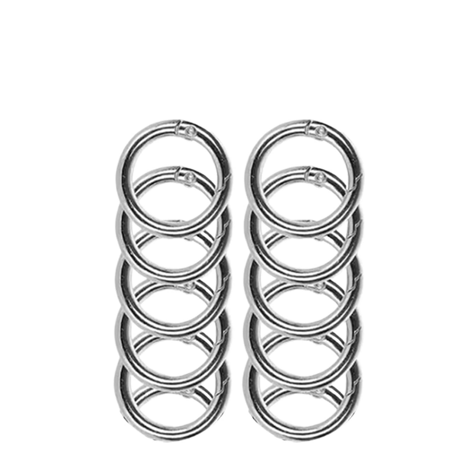 20PCS Metal Spring Clasps O Ring Bag Buckle Connector Openable Keyring Clips Carabiner Snap Hook DIY Luggage Jewelry Accessories for Keyrings,Wallets(Sliver,20mm)