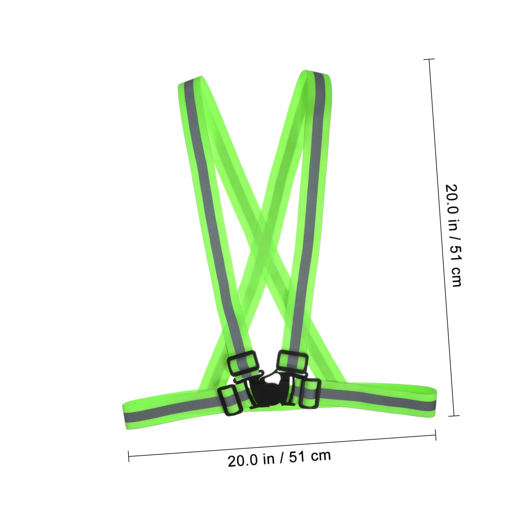 Toyvian 2pcs High Visibility Reflective Vest Straps for Night Walking Running Cycling and Outdoor Activities Reflective Gear Designed for Safety Low Light Conditions