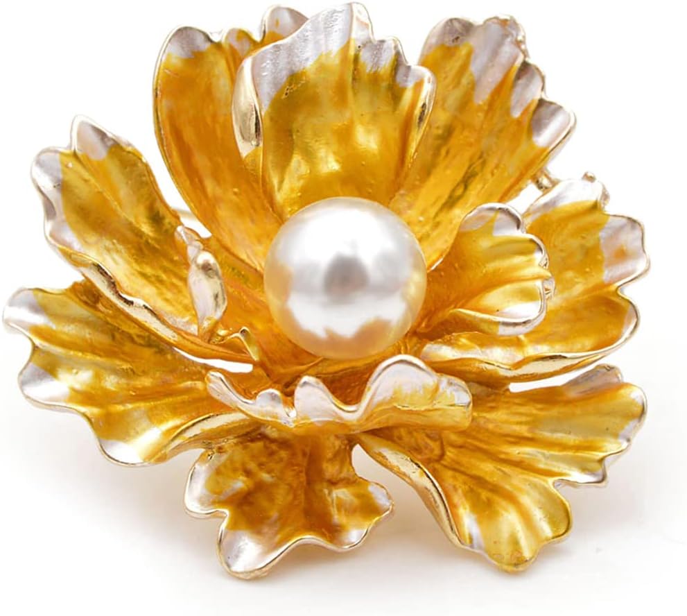 Jewellery Latest Stylish Crystal Unisex Floral Brooch for Wedding/Party for Women/Girls/Men