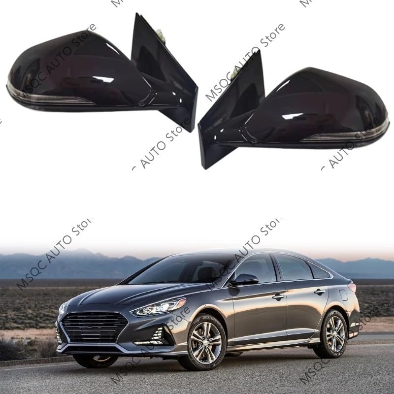 Right Passenger Side Mirror For 2015-2019 Hyundai Sonata - Power Glass, Heated, Manual Folding In White