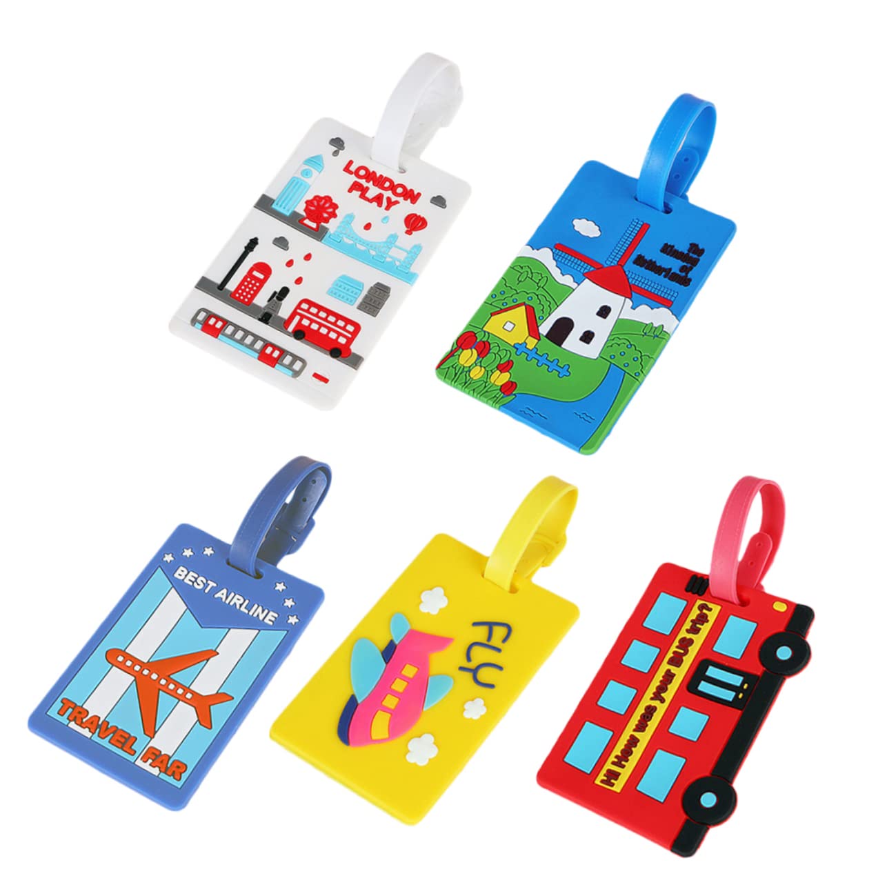 VALICLUD 15pezzi Etichette Pvc Per Bagaglio Targhette Identificative Per Valigie Borse Cartellini Per e Indirizzo Per e Trasporti