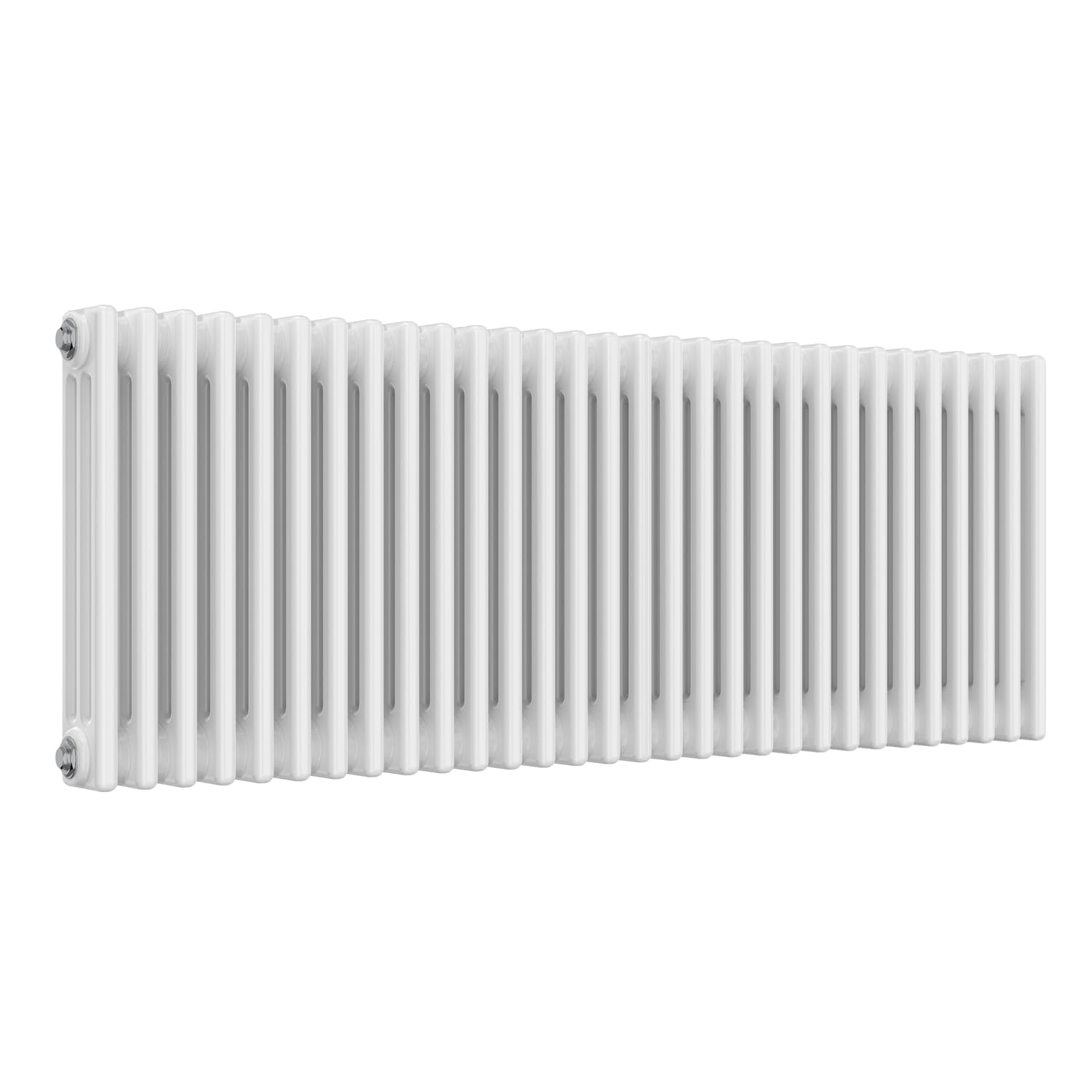 Reina Colona Steel White Horizontal 3 Column Radiator 500mm H x 1370mm W Central Heating