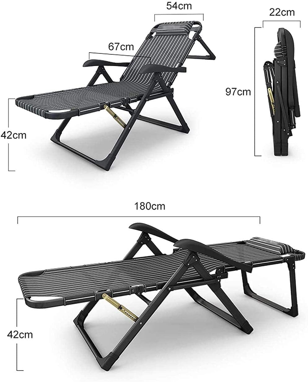 Sun Lounger Zero Gravity Reclining Chair Beach Chair Patio Garden Patio Chairs Folding 7-Speed Adjustable Backrest Chair Leisure Sofa Bed Blue-Blue