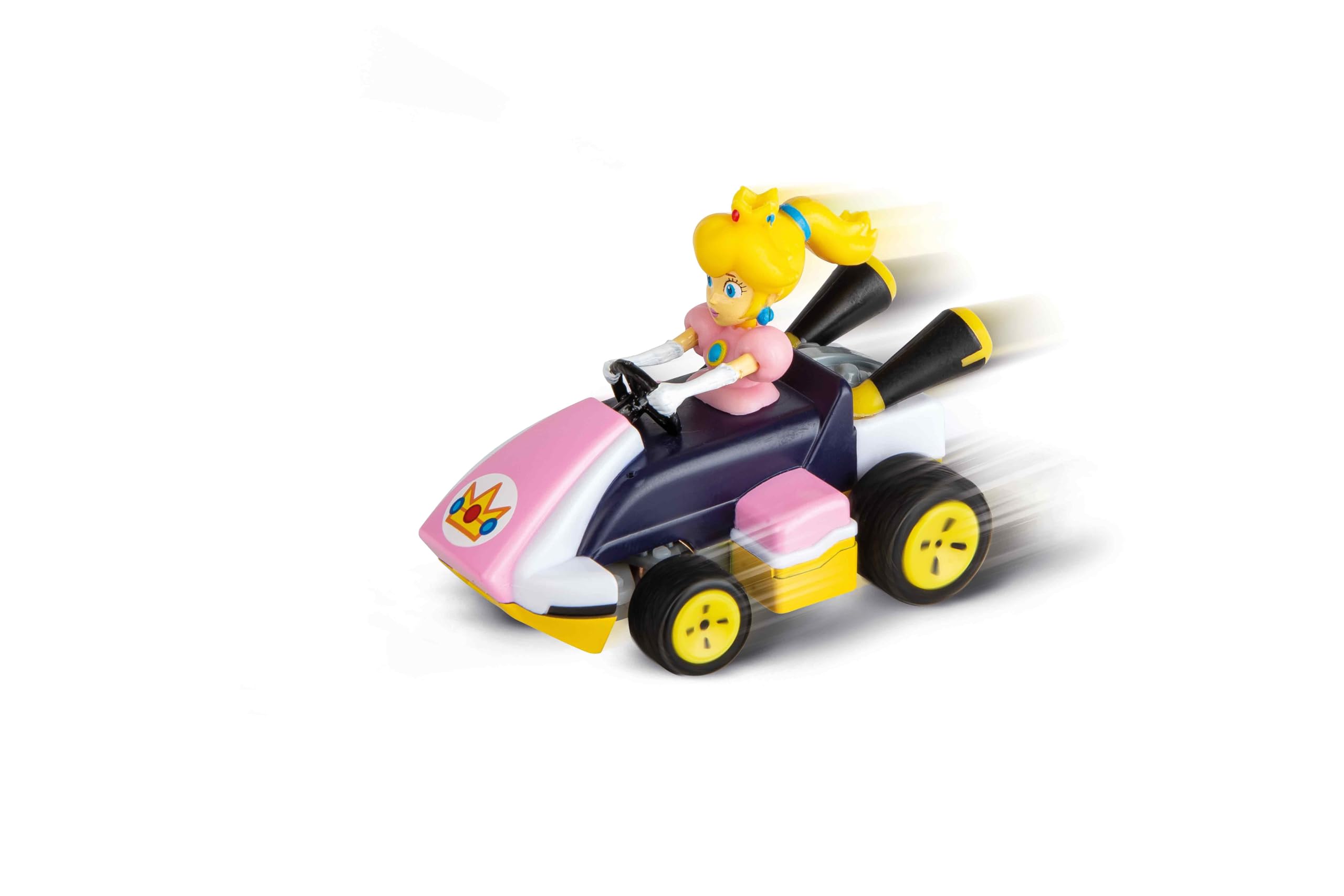 Carrera RC Mario Kart Mini RC, brzoskwiniowy, dla dzieci i dorosłych, chłopcy i dziewczęta, unikalna oryginalna licencja, natychmiastowa zabawa z gotowym do biegania, autentyczne wrażenia z gry Mario,