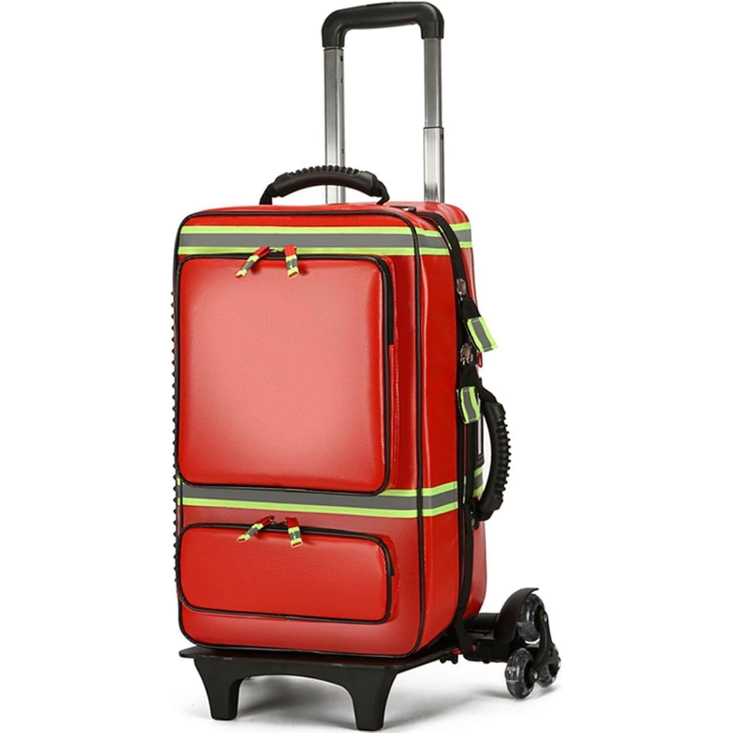 Borsa Traumatologica For Primo Soccorritore, Medica Mobile Vuota, Di Pronto Soccorso Grande Capacità Con Scomparti, Design A Strisce Riflettenti, For Infermieri Domiciliari(Stair Climbing Rod)