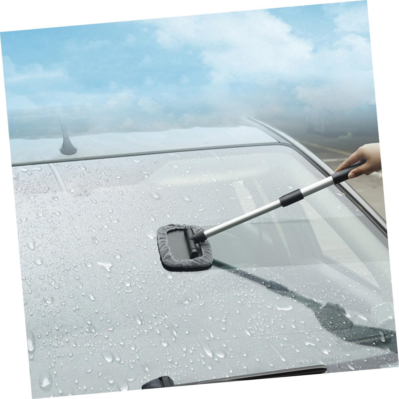Aluminium Alloy Telescopic Car Window Glass Wiper 180-Degree Rotation Windshield Cleaner Mop for Auto Supplies for Vehicles and SUVs