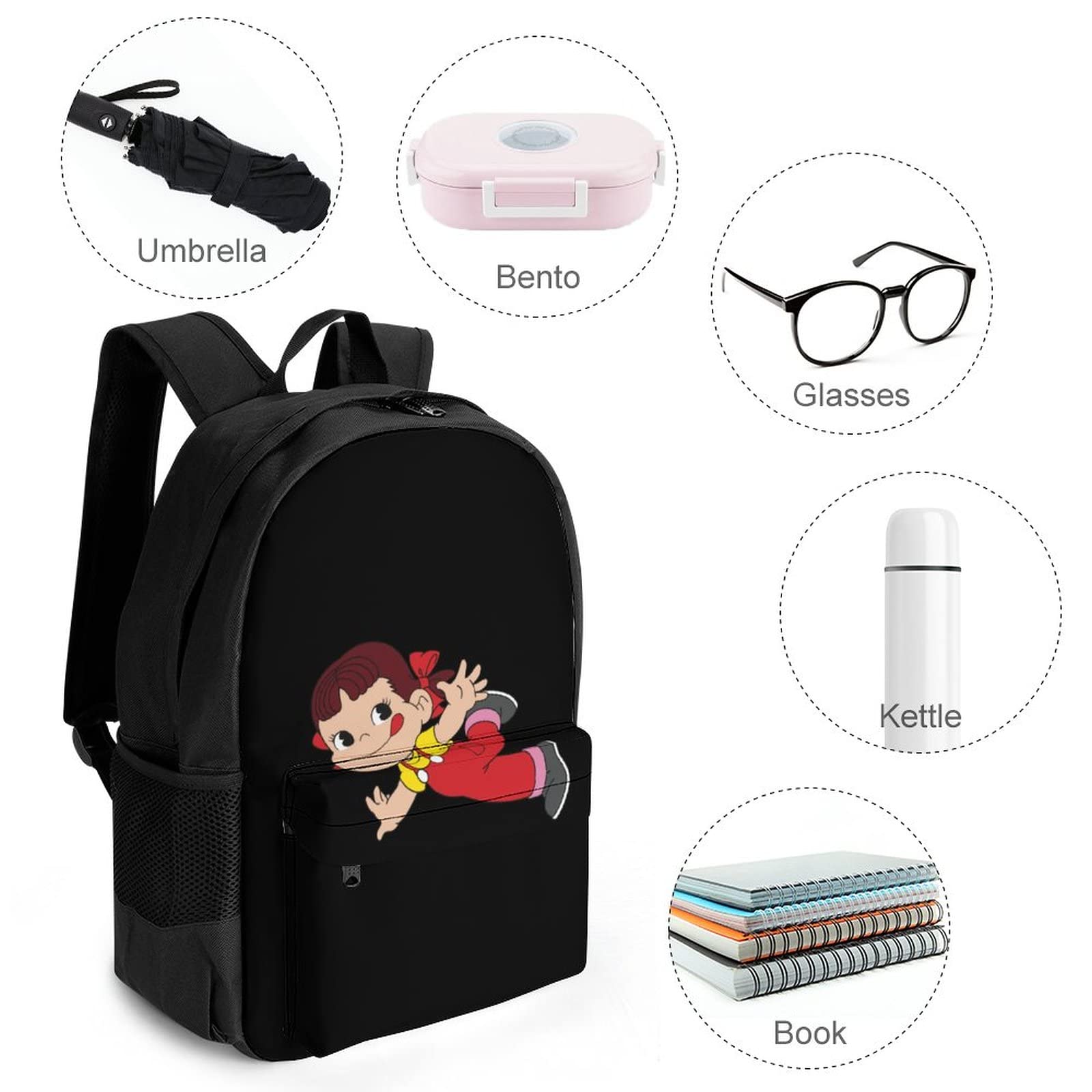 Amazon.co.jp: ペコちゃん バックパック リュックサック 学生用バック