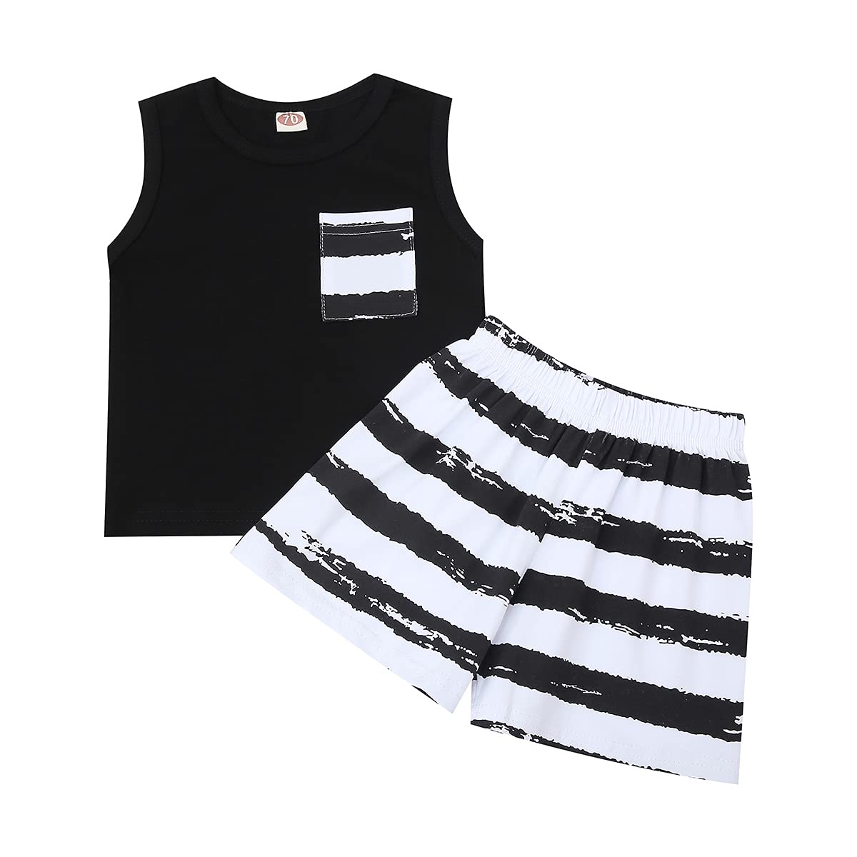 EQSJIU Baby Boys Outfits Summer Clothes 2Pcs Shorts Set Cute Mamas Boy Print Tank Top Beach Style