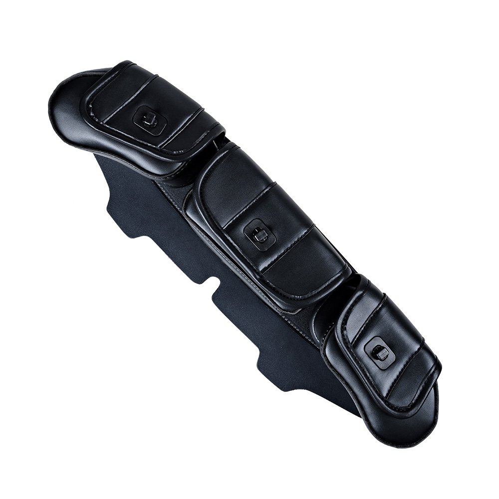 Anzio Compatible with 1996-2013 Harley Touring Electra Street Glide Windshield Bag Saddle 3 Pouch Pocket Fairing (Black)