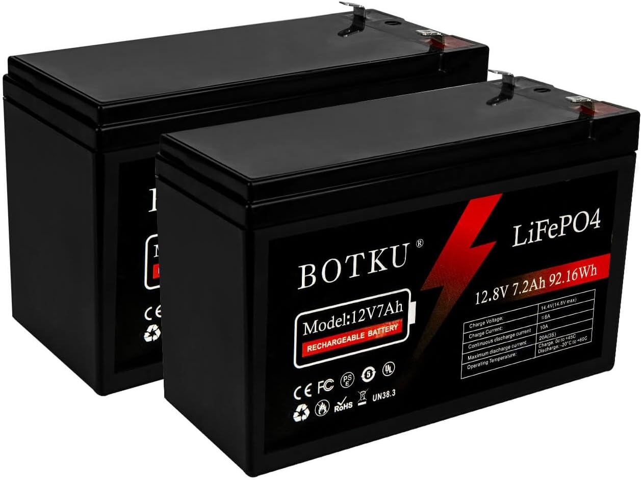 12V 7Ah Battery 2 Pack
