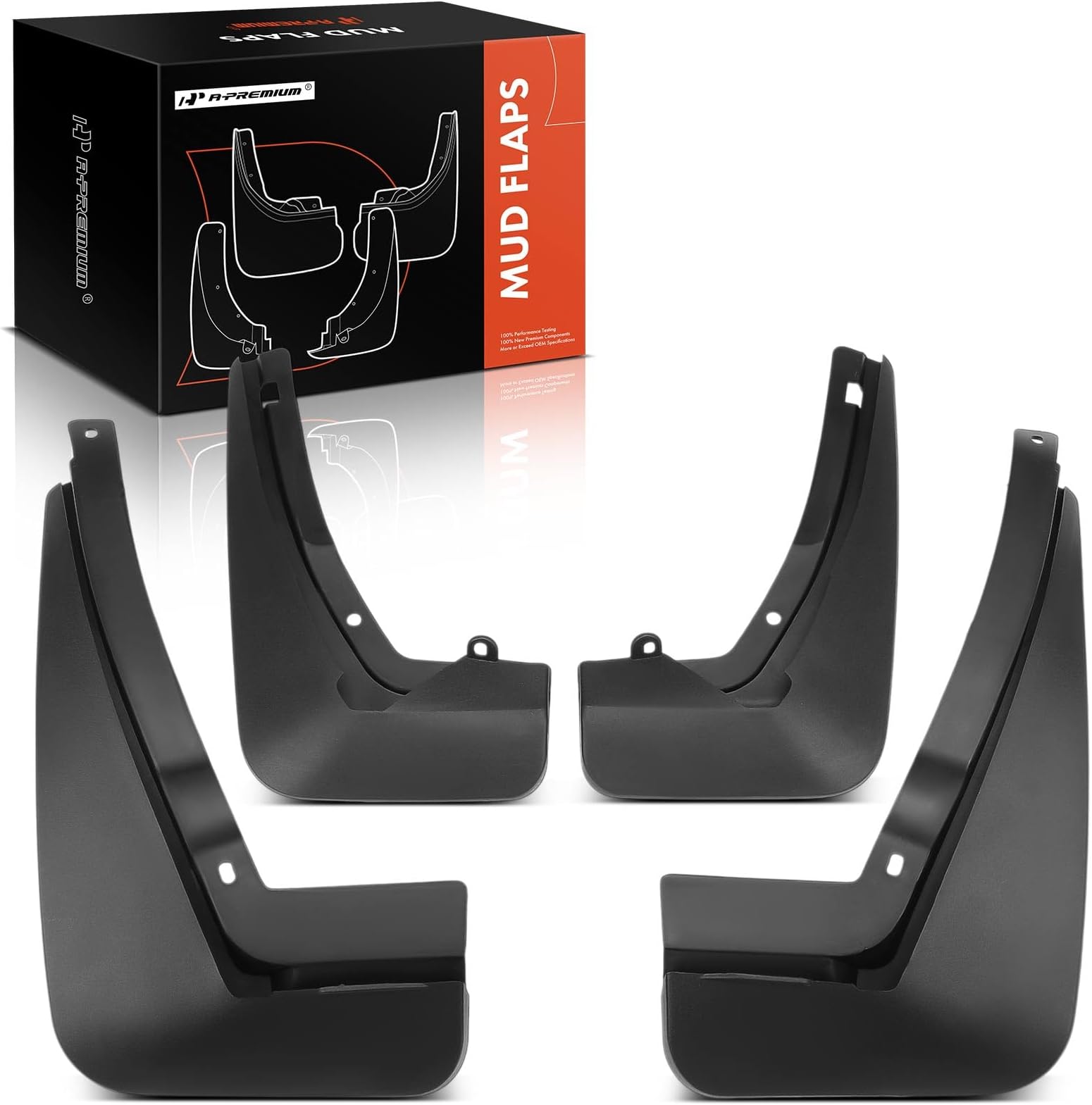 A-Premium Mud Flaps Compatible with Jaguar XF 2016-2024, No Drilling Required Mud Guards with Hardware Accessories, Set of 4 Front and Rear