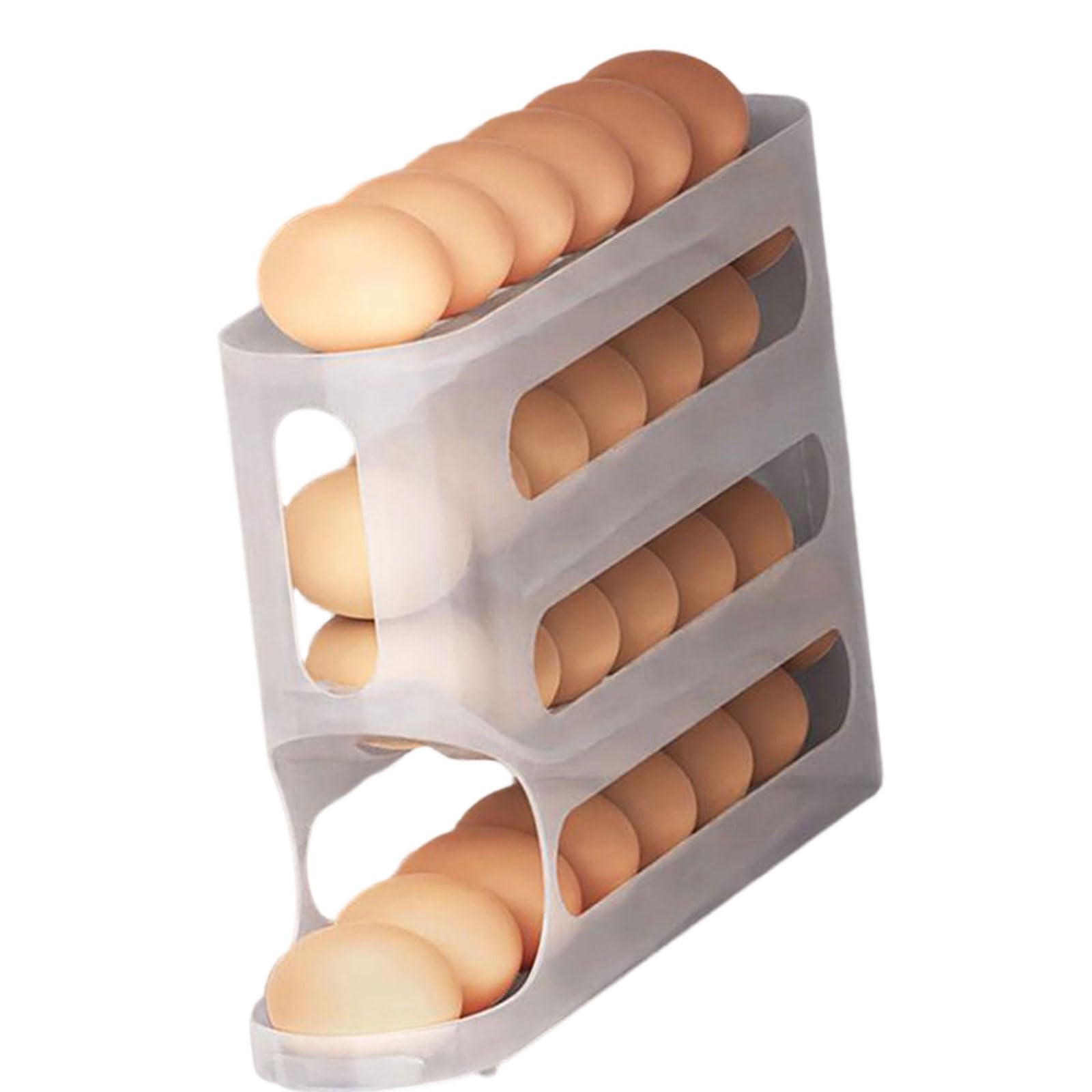 Stackable Refrigerator Eggs Storage Container with Food Grade Materials and Space Saving Ladder Styles Fridge Organizers Space Saving Eggs Rack