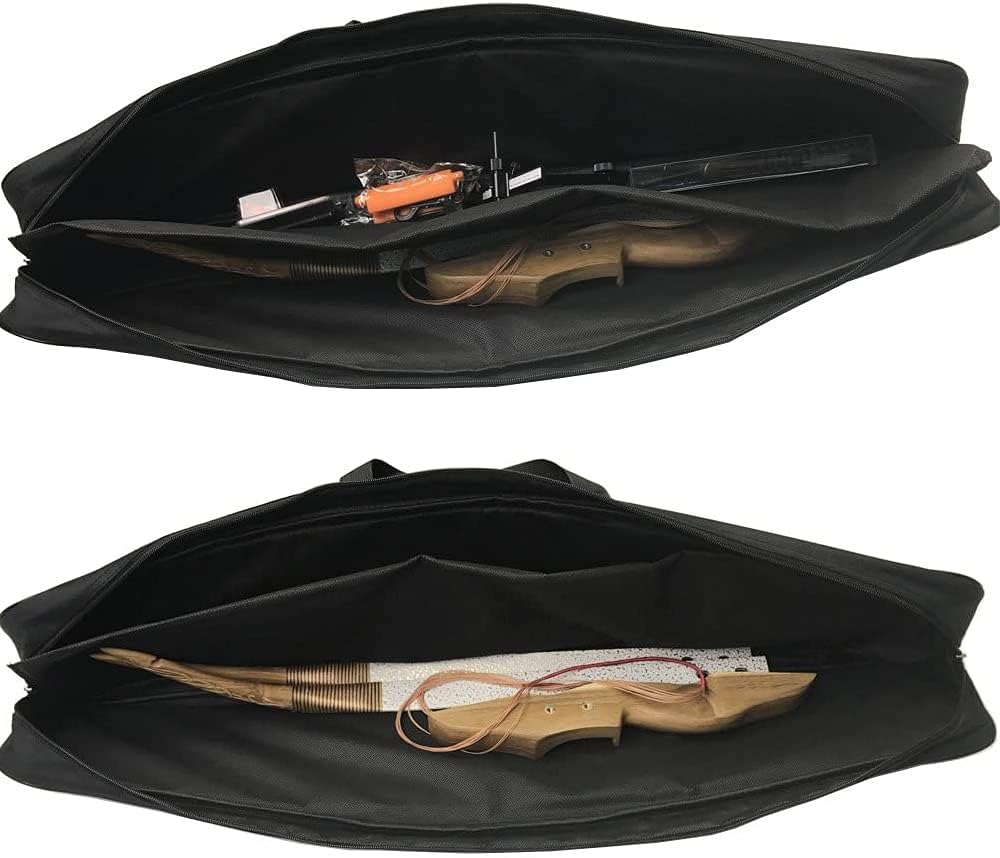 ZSHJGJR Archery Recurve Bow Bag Take Down Portable Soft Bow Case Double Layer Bag for Storage and Arrow, for Take Down Recurve Bow/Long Bow Outdoor Shooting Practice
