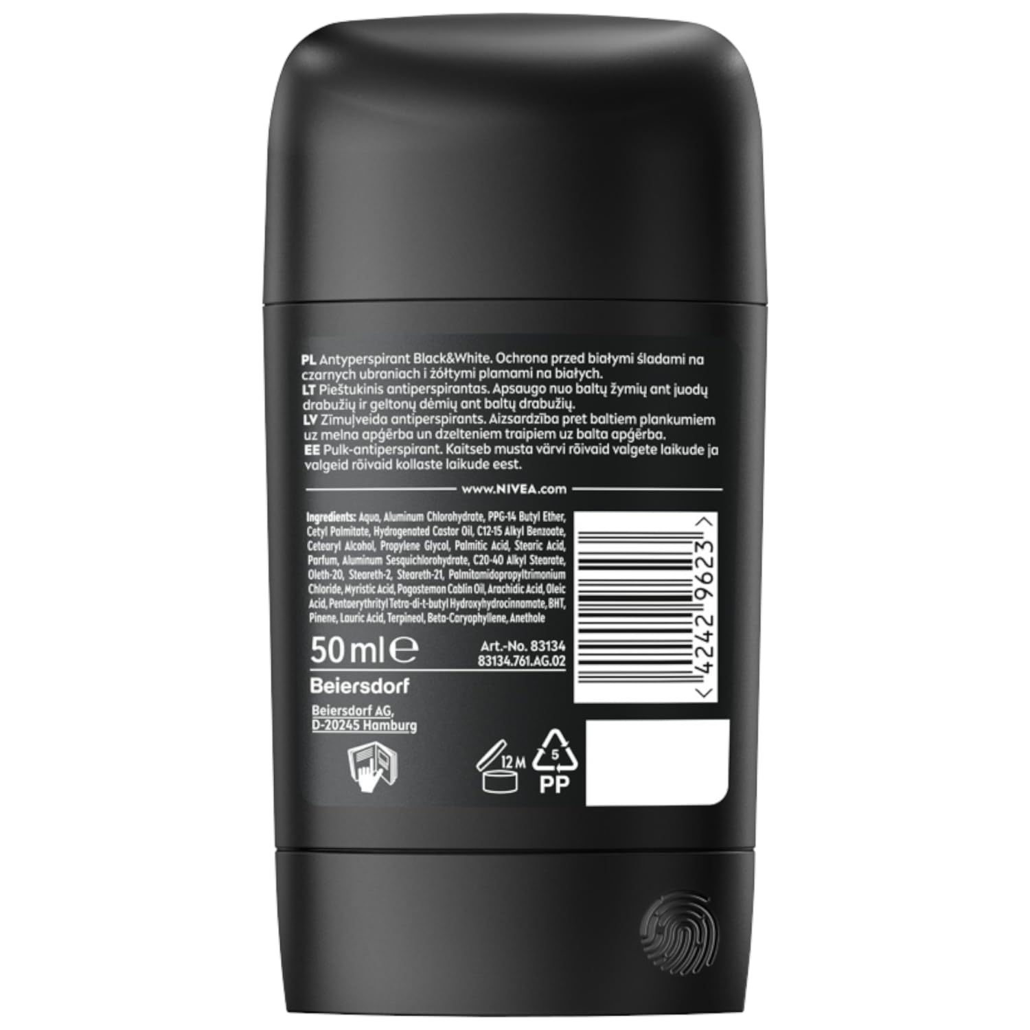 NIVEA MEN Black & White Original Antyperspirant stick 50 ml