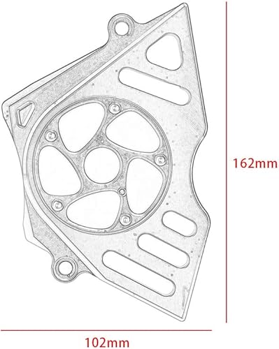 Miniatura 7 de FATExpress Motocicleta CNC aluminio delantero cadena guardia piñón motor cubierta para CBR 250 250R CBR250 CBR250R 2011 2012 2013 2014 (rojo)